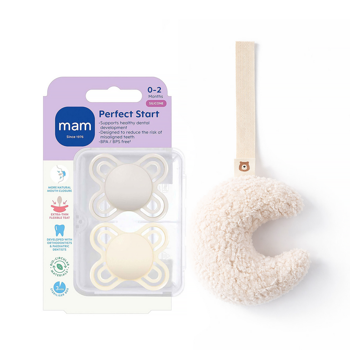 MAM Perfect Start Soother 0-2 Months & Plush Comforter