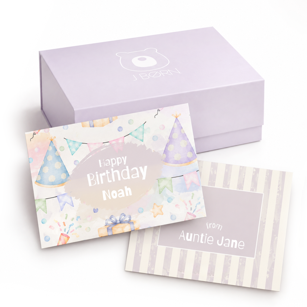 JBØRN Personalised Gift Card | Baby & Birthday Gift Tags - Personalisable Baby Products Sold and Personalised by JustBørn