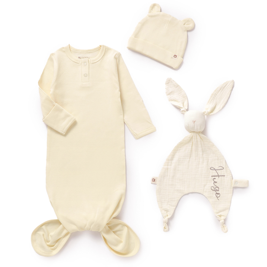 JBØRN Organic Cotton Sleeping Gown & Comforter Set | 0-6 Months - Personalisable Baby Products Sold and Personalised by JustBørn