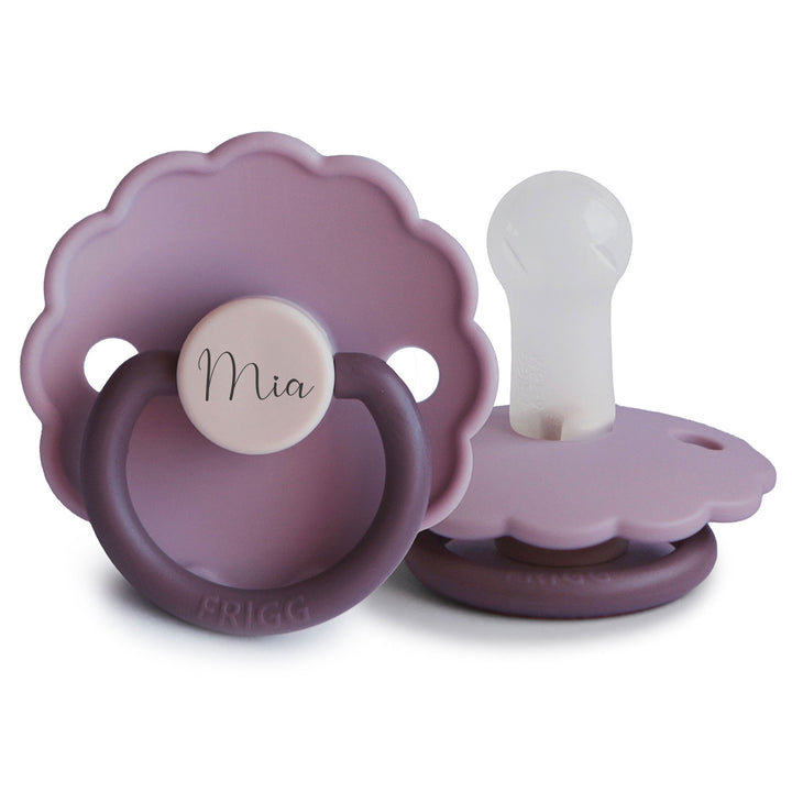 FRIGG Daisy Silicone Pacifiers Lavender Haze Yes - Personalisable Baby Products Sold and Personalised by JustBørn