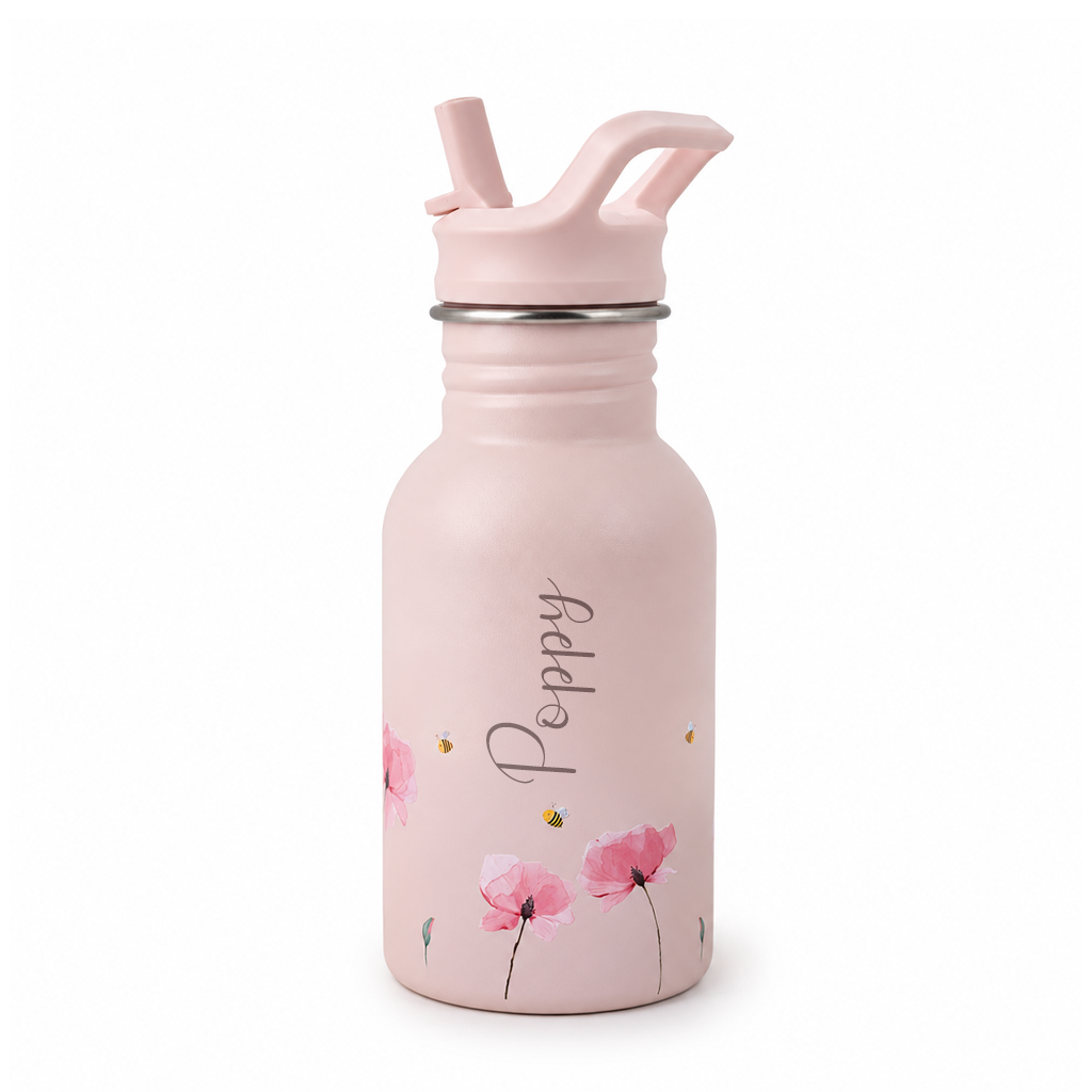 JBØRN Personalised Stainless Steel Kids Water Bottle - Personalisable Baby Products Sold and Personalised by JustBørn