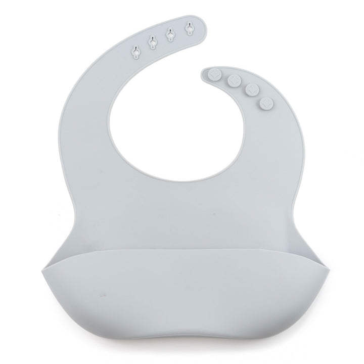JBØRN Silicone Baby Feeding Bib | Weaning Essentials Powder Blue - Personalisable Baby Products Sold and Personalised by JustBørn