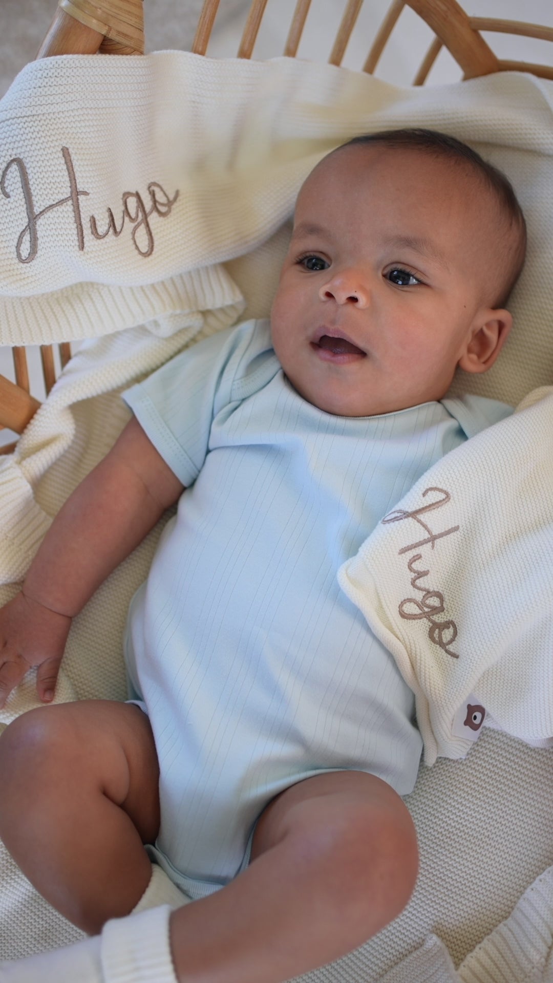 JBØRN Ribbed Bamboo Short Sleeve Bodysuit
