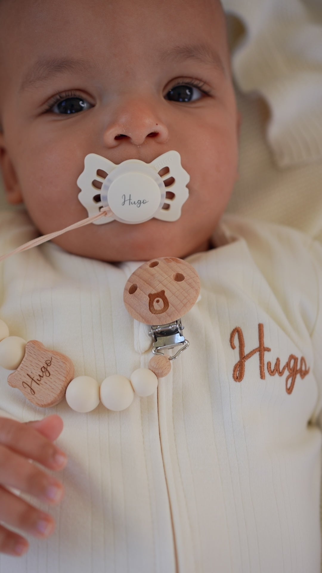 JBØRN Ribbed Bamboo Sleepsuit | 6–12M
