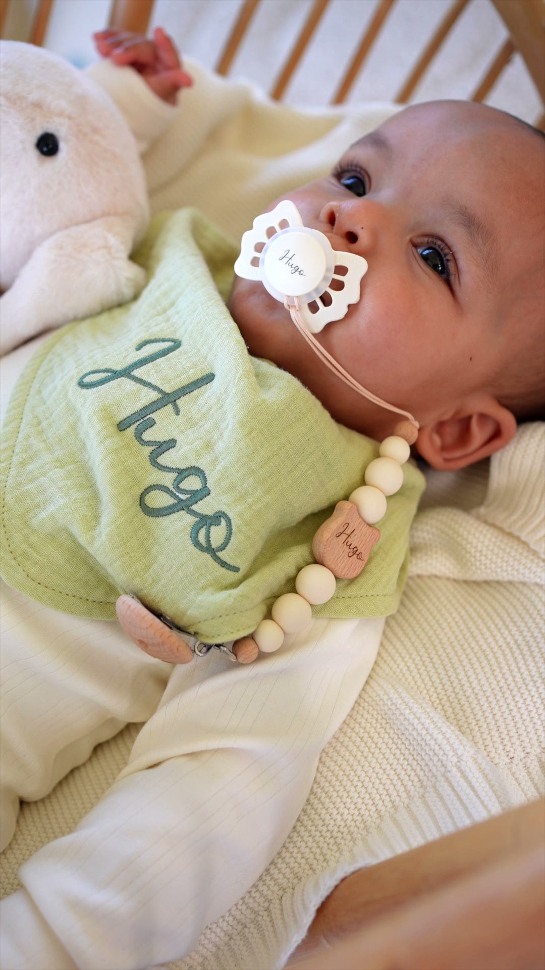JBØRN Bear Pacifier Clip | Personalised