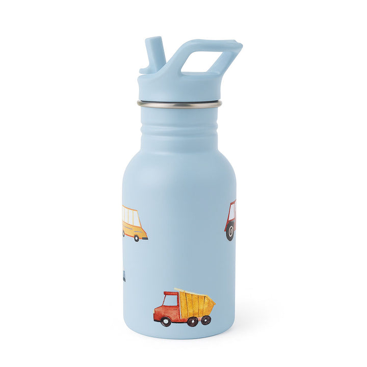 JBØRN Personalised Stainless Steel Kids Water Bottle Road Trip - Personalisable Baby Products Sold and Personalised by JustBørn