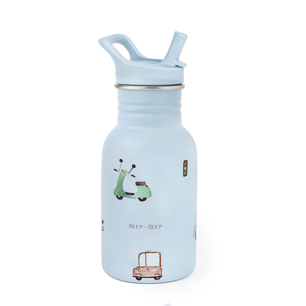 JBØRN Personalised Stainless Steel Kids Water Bottle - Personalisable Baby Products Sold and Personalised by JustBørn