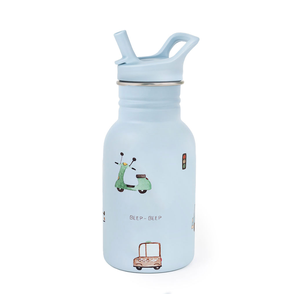 JBØRN Personalised Stainless Steel Kids Water Bottle - Personalisable Baby Products Sold and Personalised by JustBørn