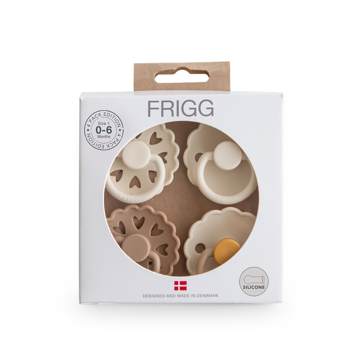 FRIGG Natural Rubber Latex Pacifier Pack of 4 Snowflake Dream No - Personalisable Baby Products Sold and Personalised by JustBørn
