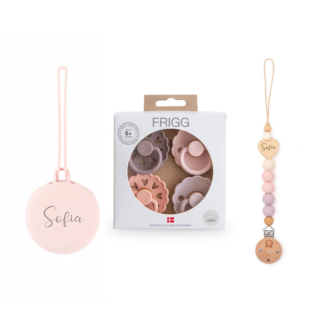 FRIGG Daisy Pack of 4 and 6 Latex Pacifiers(FOR BUNDLES ONLY) Sunset Bliss 4 pack - Personalisable Baby Products Sold and Personalised by JustBørn