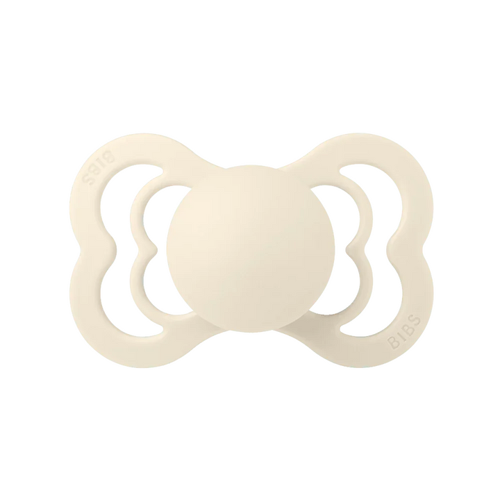 BIBS Supreme Symmetrical Silicone Pacifiers Supreme Ivory - Personalisable Baby Products Sold and Personalised by JustBørn