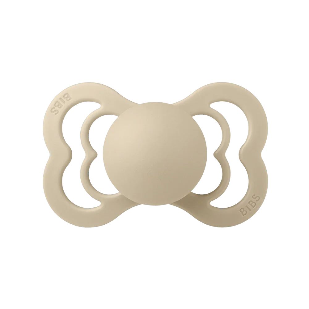 BIBS Supreme Symmetrical Silicone Pacifiers Supreme Vanilla - Personalisable Baby Products Sold and Personalised by JustBørn