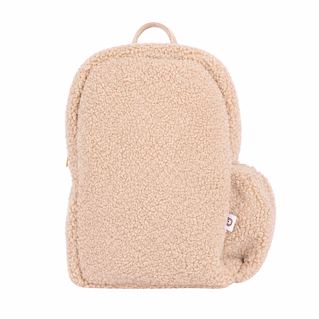JBØRN Teddy Kids Backpack with Chest Strap | Personalisable Tan Teddy Backpack - Personalisable Baby Products Sold and Personalised by JustBørn