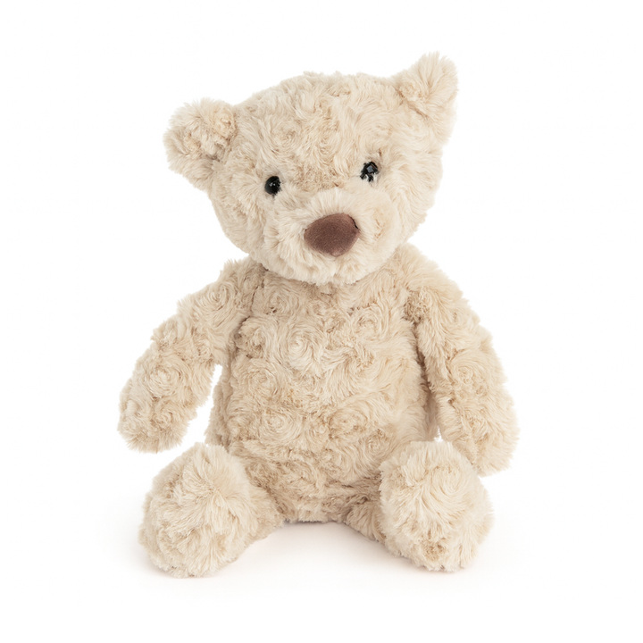 JBØRN Beige Teddy Bear Soft Toy with Personalised Outfit Teddy B (No Outfit) - Personalisable Baby Products Sold and Personalised by JustBørn