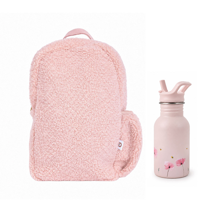 JBØRN Teddy Backpack & Water Bottle Set