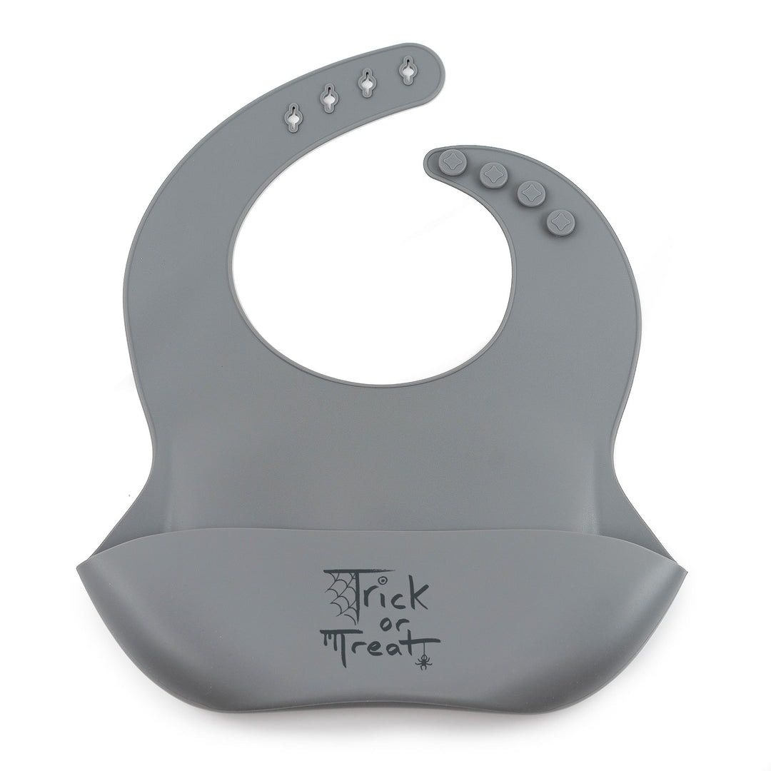 JBØRN Silicone Bib | Halloween Special Trick or Treat - Personalisable Baby Products Sold and Personalised by JustBørn