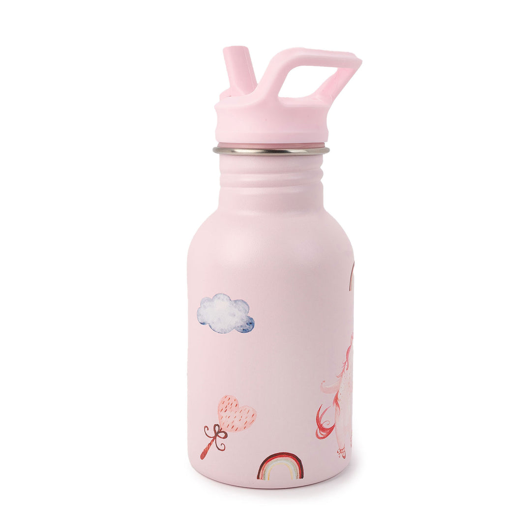 JBØRN Personalised Stainless Steel Kids Water Bottle Unicorns - Personalisable Baby Products Sold and Personalised by JustBørn