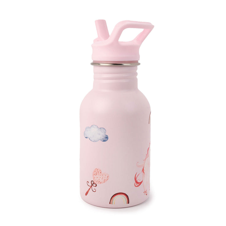 JBØRN Personalised Stainless Steel Kids Water Bottle Unicorns - Personalisable Baby Products Sold and Personalised by JustBørn