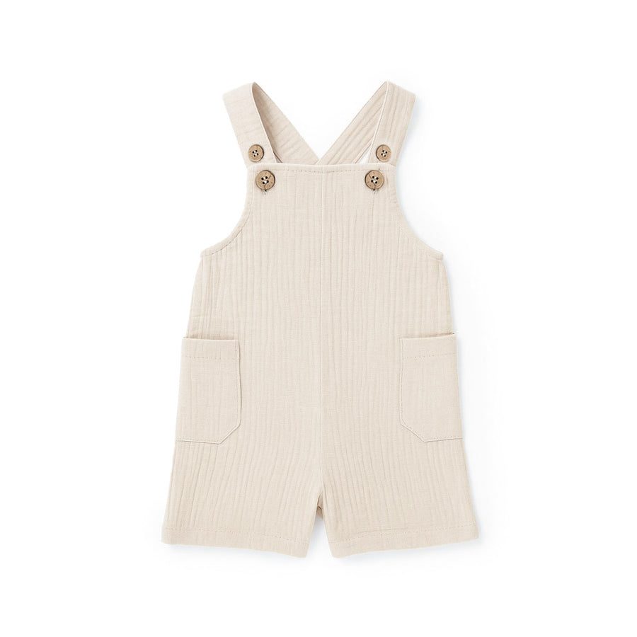 JBØRN Organic Cotton Muslin Dungarees | 3-6 Months - Personalisable Baby Products Sold and Personalised by JustBørn