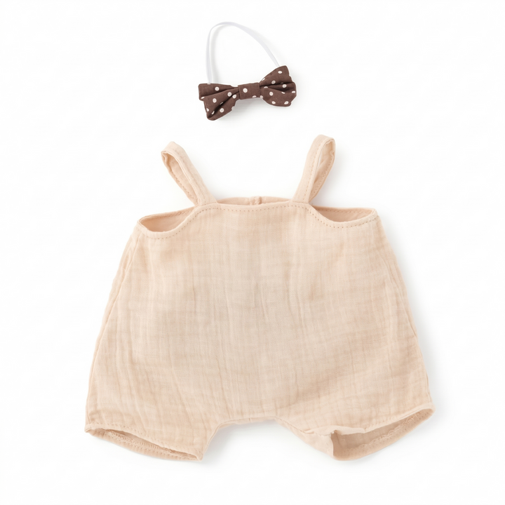 JBØRN Personalised Soft Toy Outfit Vanilla Soft Toy Dungaree Outfit - Personalisable Baby Products Sold and Personalised by JustBørn