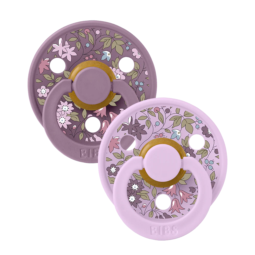 BIBS x LIBERTY Colour Latex Pacifiers - 2 Pack Violet Sky Mix - Personalisable Baby Products Sold and Personalised by JustBørn