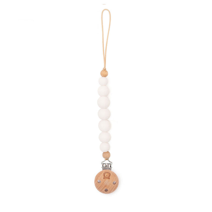 JBØRN Pacifier Clip White - Personalisable Baby Products Sold and Personalised by JustBørn