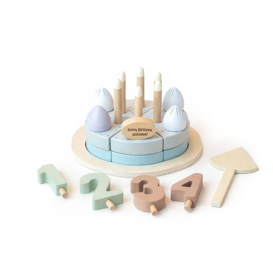 JBØRN Personalised Wooden Birthday Cake - Personalisable Baby Products Sold and Personalised by JustBørn
