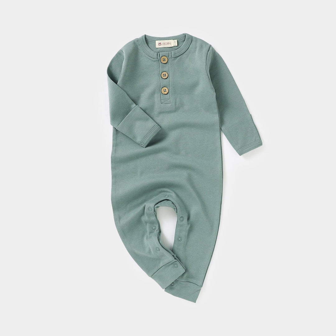 Sage JBØRN Organic Cotton Baby Jumpsuit by Just Børn sold by Just Børn