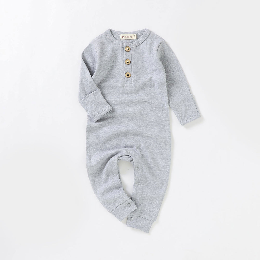 Grey JBØRN Organic Cotton Baby Jumpsuit by Just Børn sold by Just Børn