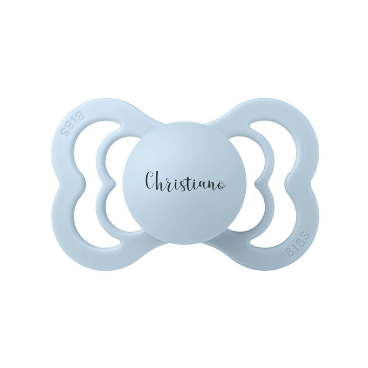 Baby Blue BIBS SUPREME Silicone Pacifiers | Personalised by BIBS sold by Just Børn
