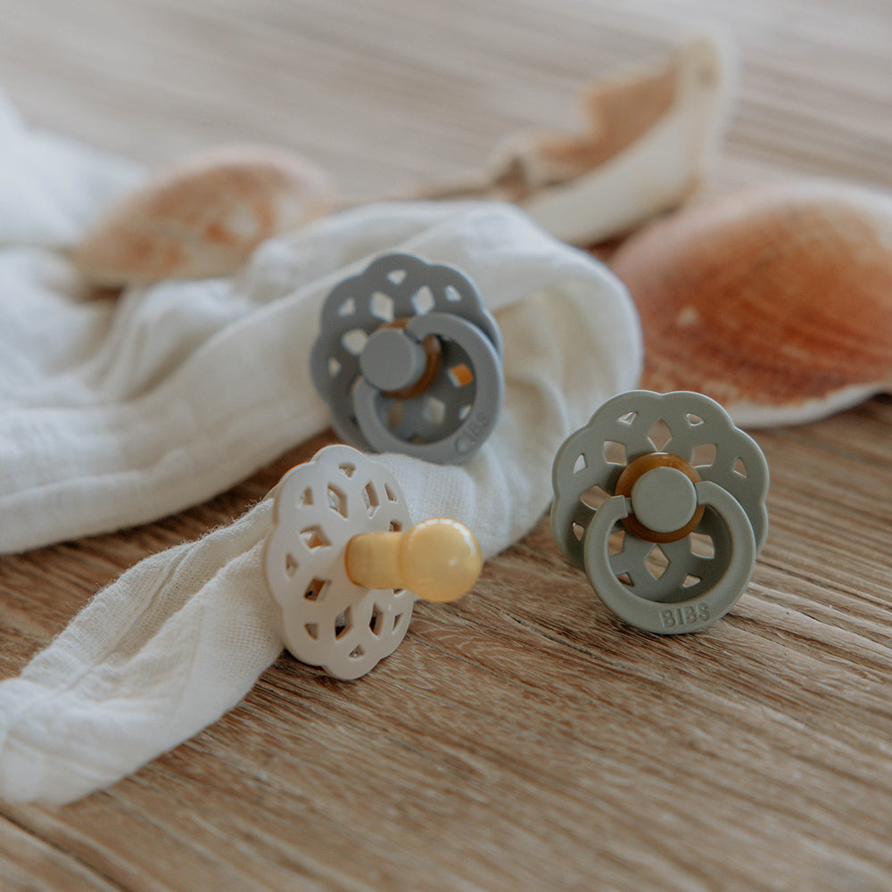 Blossom BIBS Boheme Natural Rubber Latex Pacifiers by BIBS sold by Just Børn