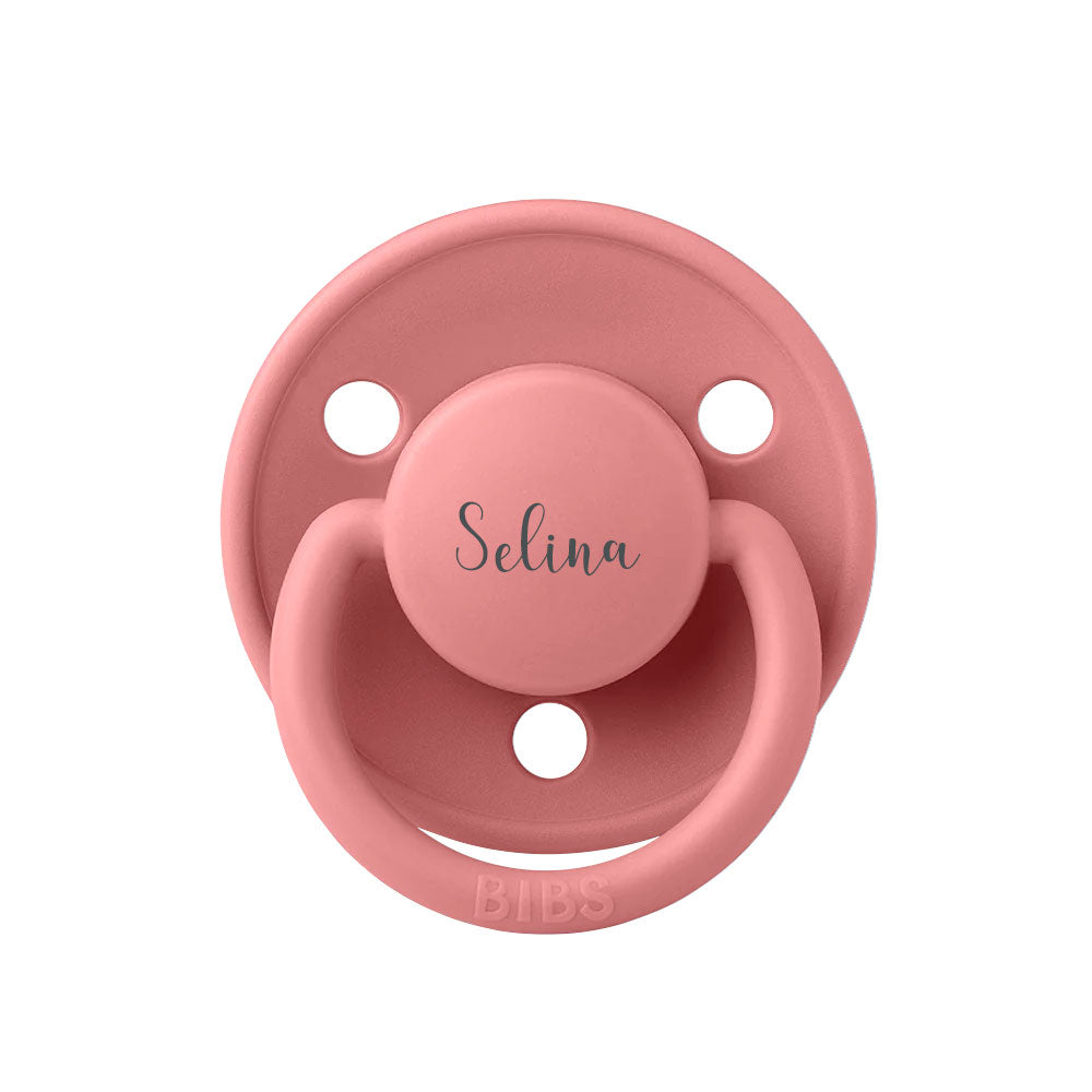 Dusty Pink BIBS De Lux One Size Silicone Pacifiers | Personalised by BIBS sold by Just Børn