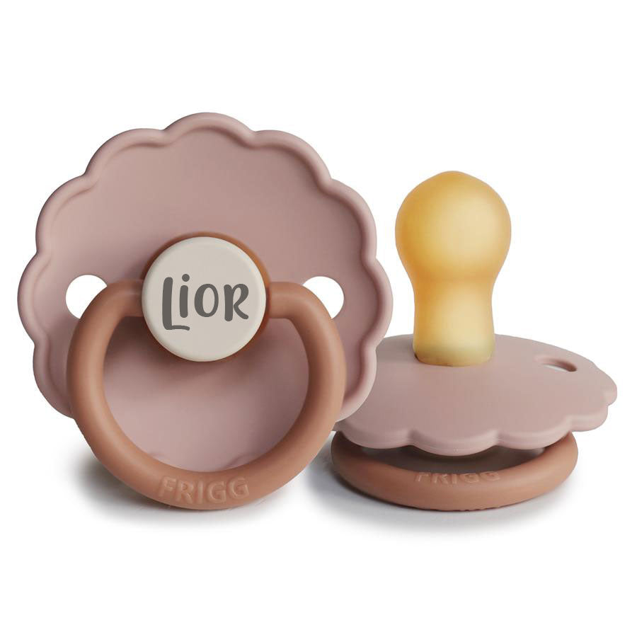 Biscuit FRIGG Daisy Rubber Pacifiers | Personalised by FRIGG sold by Just Børn