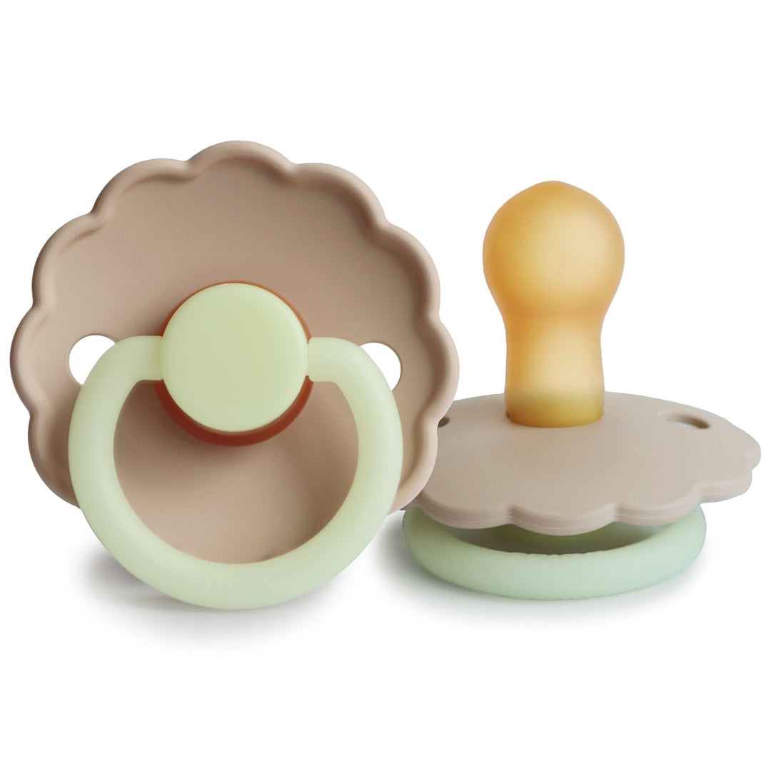 Croissant Night Glow FRIGG Daisy Natural Rubber Latex Pacifier by FRIGG sold by Just Børn