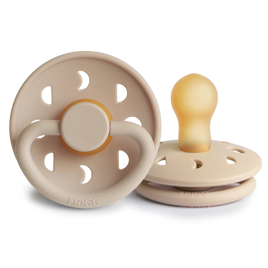 FRIGG Moon Natural Rubber Latex Pacifiers | Personalised Croissant - Personalisable Baby Products Sold and Personalised by JustBørn