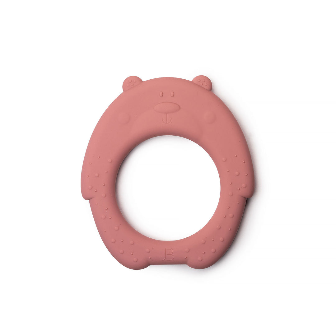 Dusty Rose JBØRN Bear Teether | Personalisable by Just Børn sold by Just Børn