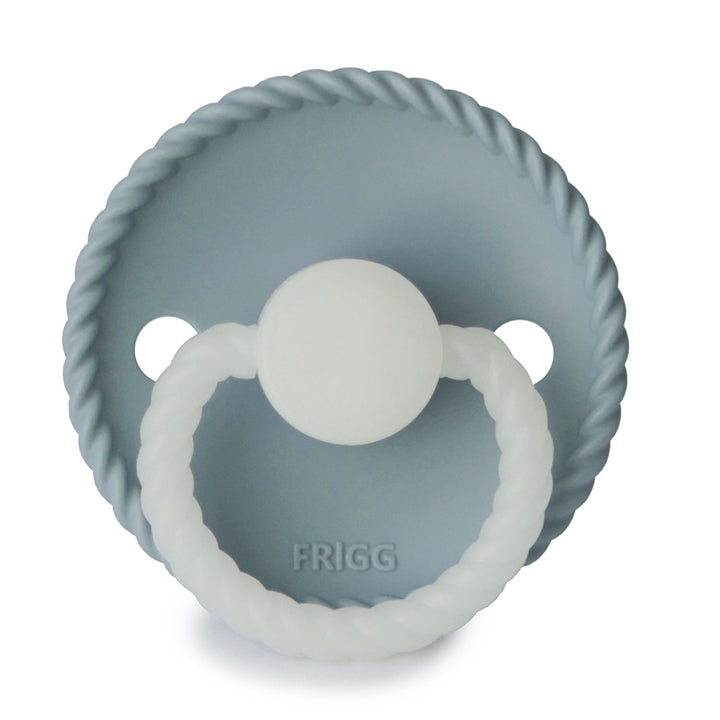 Stone Blue Night Glow FRIGG Rope Silicone Pacifiers by FRIGG sold by Just Børn