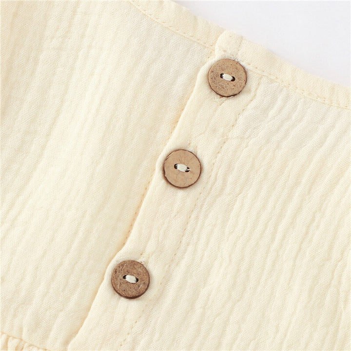JBØRN Organic Cotton Muslin Baby Girl Dress and Bow - Personalisable Baby Products Sold and Personalised by JustBørn