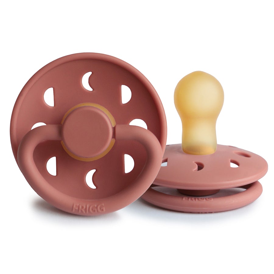 Powder Blush FRIGG Moon Natural Rubber Latex Pacifier by FRIGG sold by Just Børn