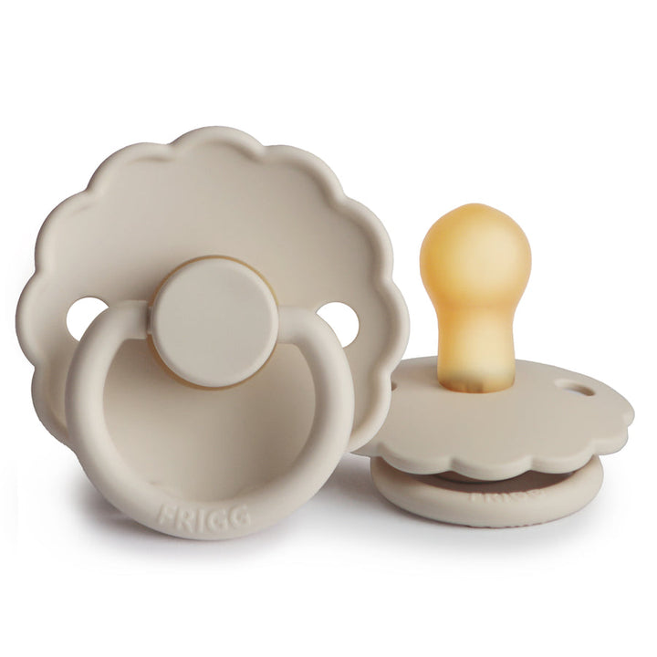 Sandstone FRIGG Daisy Rubber Pacifiers by FRIGG sold by Just Børn