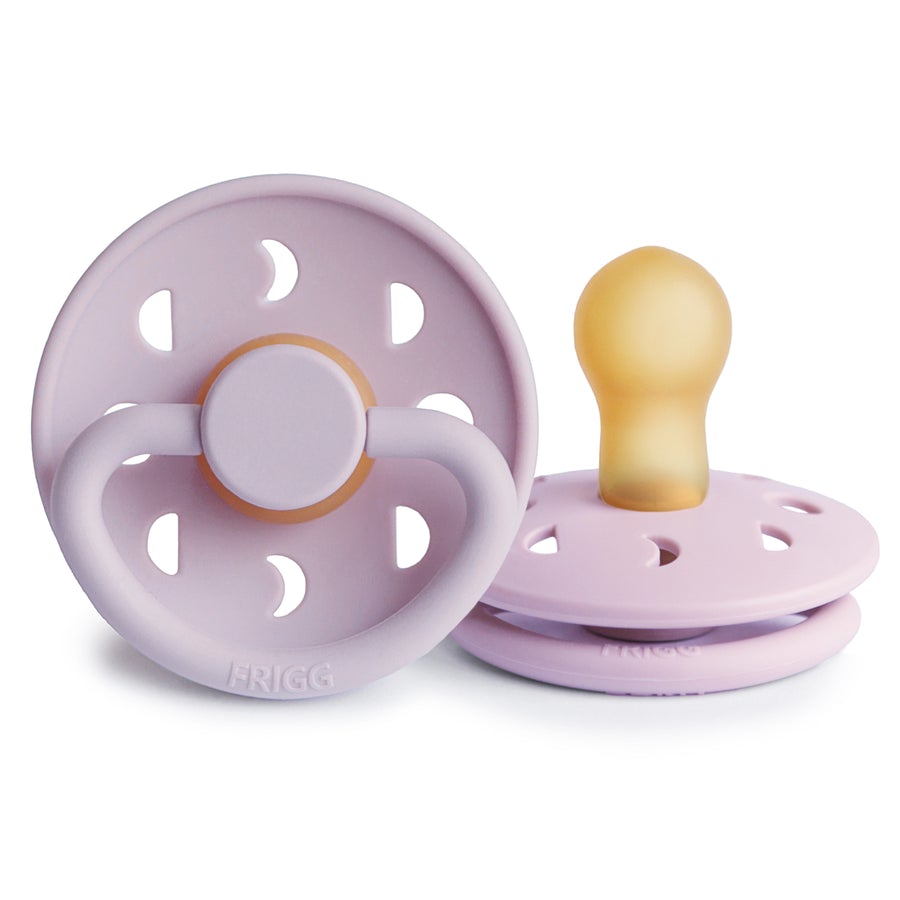 Soft Lilac FRIGG Moon Natural Rubber Latex Pacifiers | Personalised by FRIGG sold by Just Børn