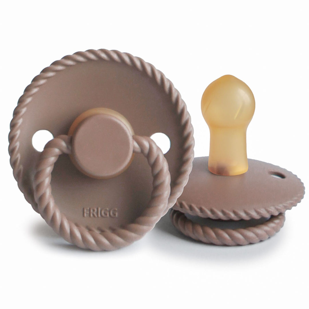 Sepia FRIGG Rope Rubber Pacifiers by FRIGG sold by Just Børn