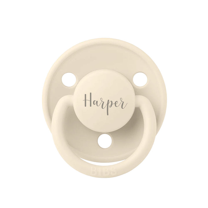 Ivory BIBS De Lux Rubber Latex Pacifiers | Personalised by BIBS sold by Just Børn