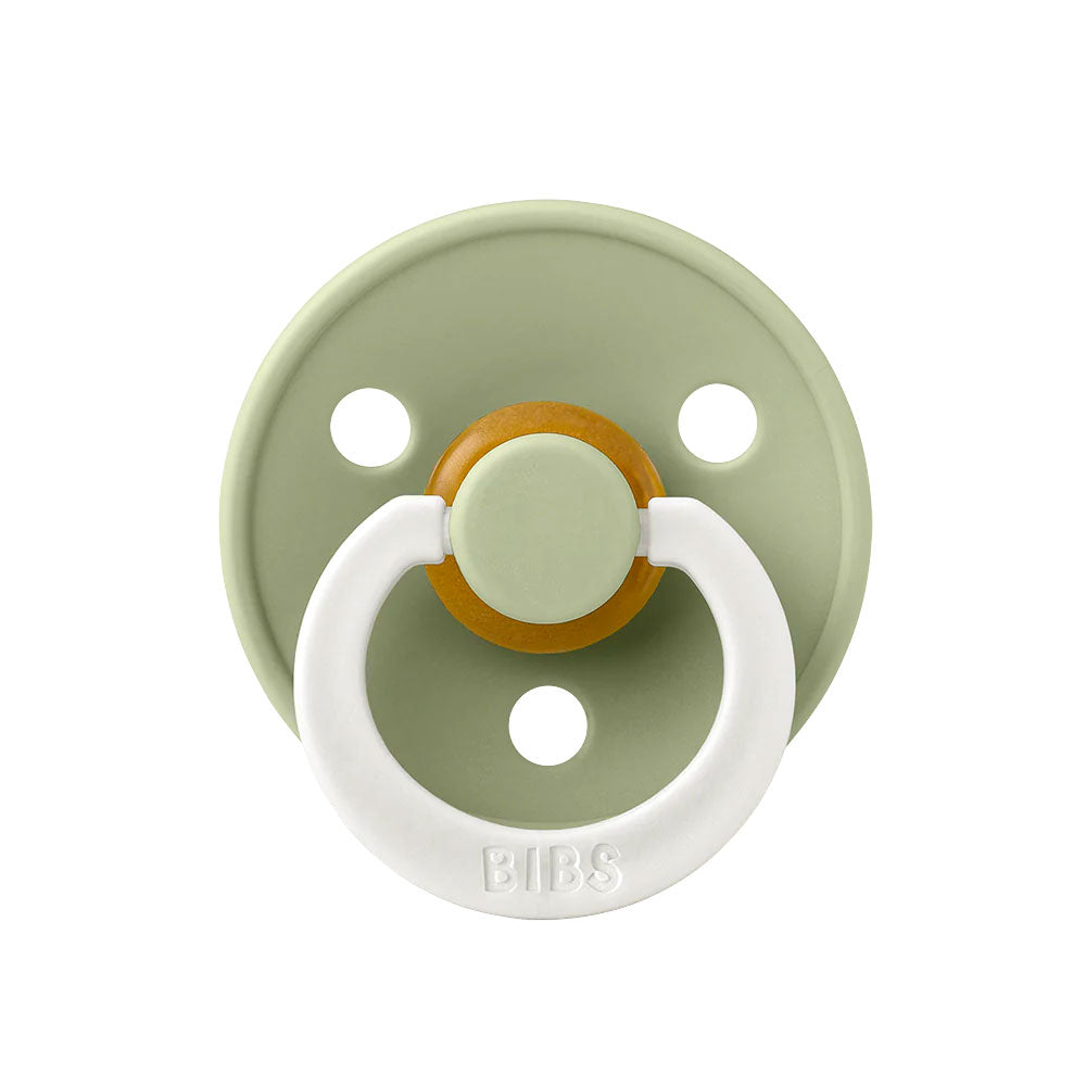 Sage Night Glow BIBS Colour Natural Rubber Latex Pacifiers (Size 1 & 2) by BIBS sold by Just Børn