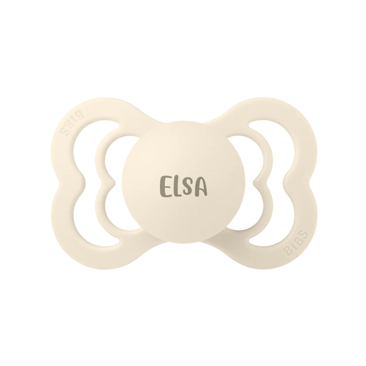 BIBS SUPREME Symmetrical Silicone Pacifiers Ivory - Personalisable Baby Products Sold and Personalised by JustBørn