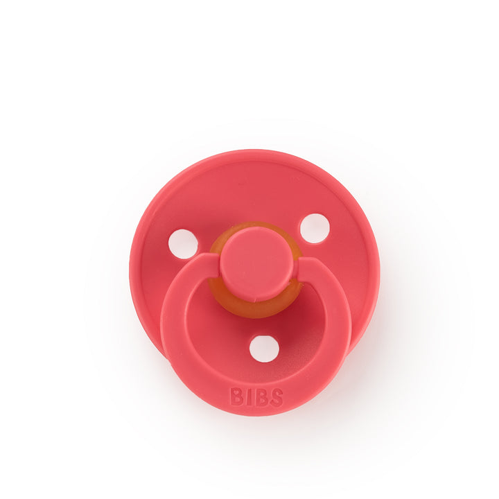 Coral BIBS Colour Natural Rubber Latex Pacifiers (Size 1 & 2) by BIBS sold by Just Børn