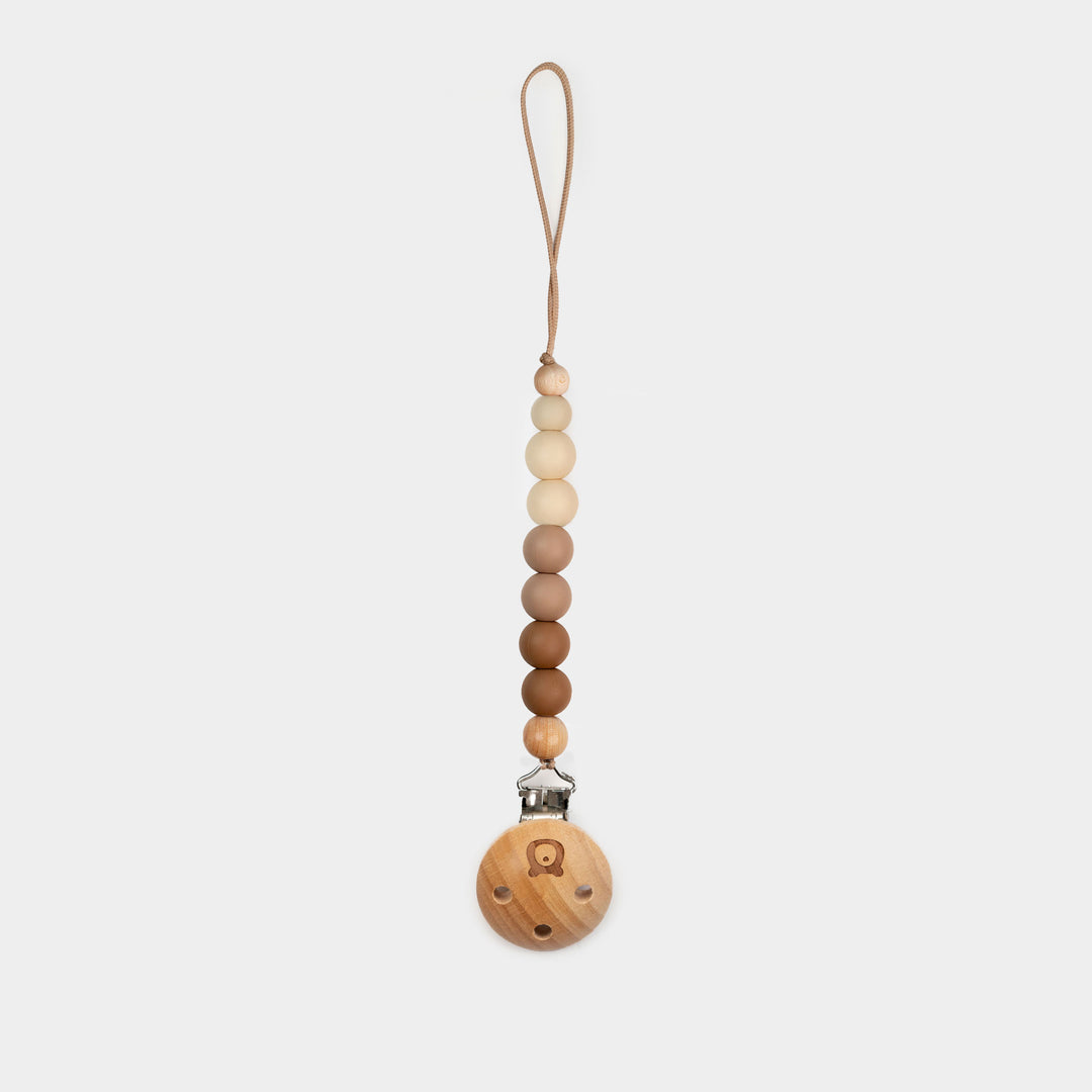 Desert JBØRN Colour Block Pacifier Clip by Just Børn sold by Just Børn