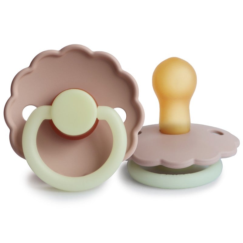 Blush Night Glow FRIGG Daisy Rubber Pacifiers by FRIGG sold by Just Børn
