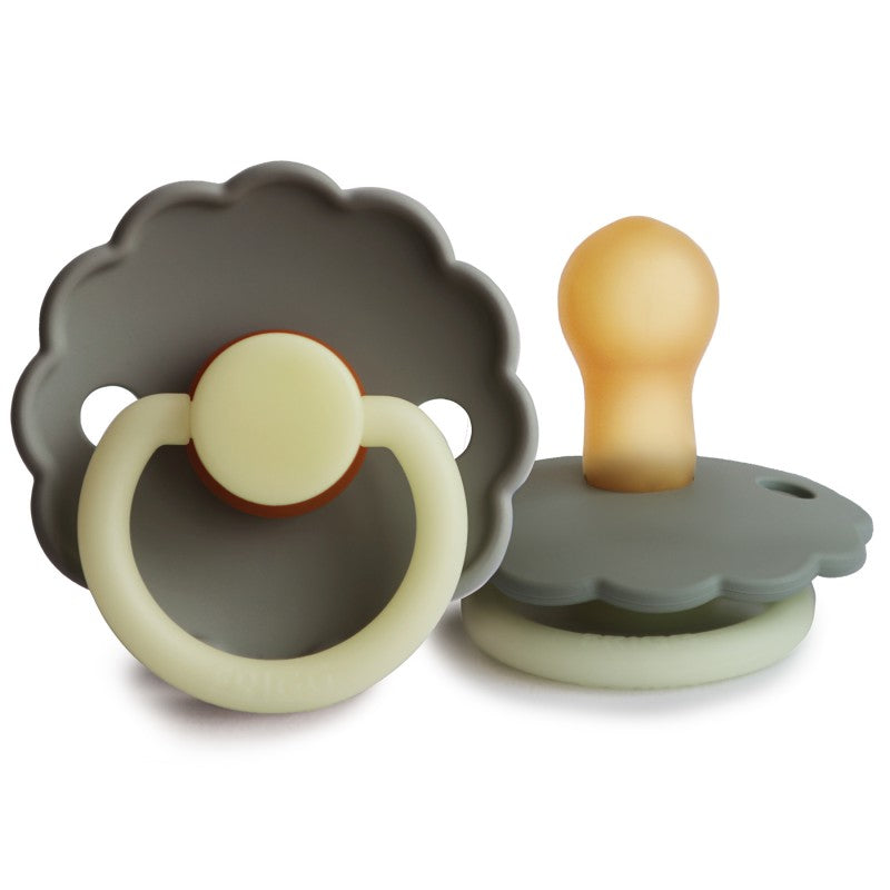 Portobello Night Glow FRIGG Daisy Rubber Pacifiers by FRIGG sold by Just Børn