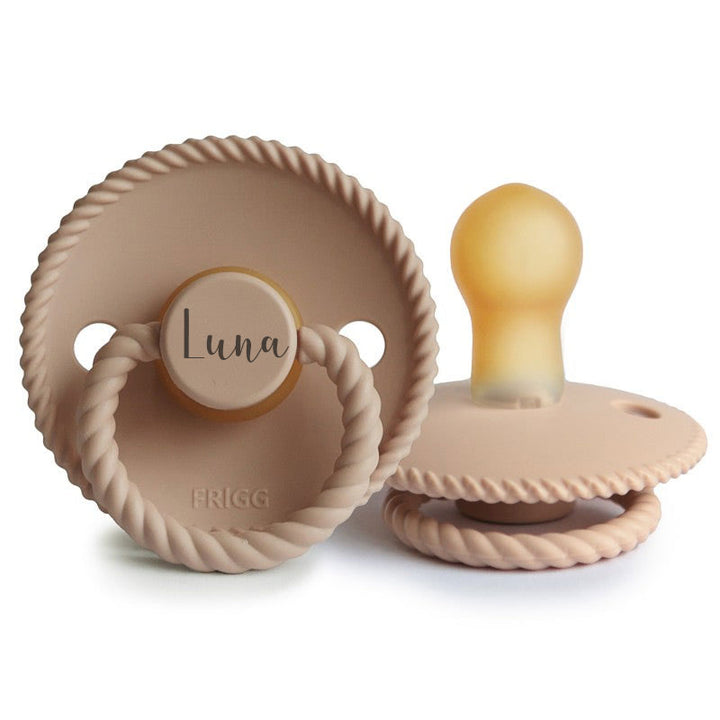 FRIGG Rope Natural Rubber Latex Pacifiers | Personalised Croissant - Personalisable Baby Products Sold and Personalised by JustBørn